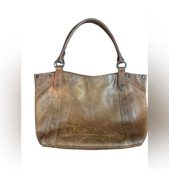 Frye Distressed Melissa Shoulder Bag, Cognac, Gently Used, Non Smoking Home - Picture 1 of 7